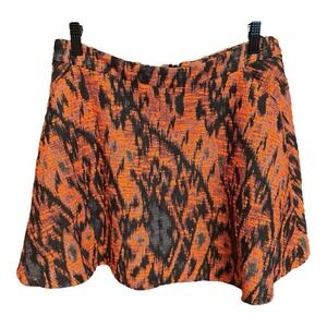 Top Shop Skirt |‎ Women's | Size 8 US | Black And Orange Pattern | With Pockets